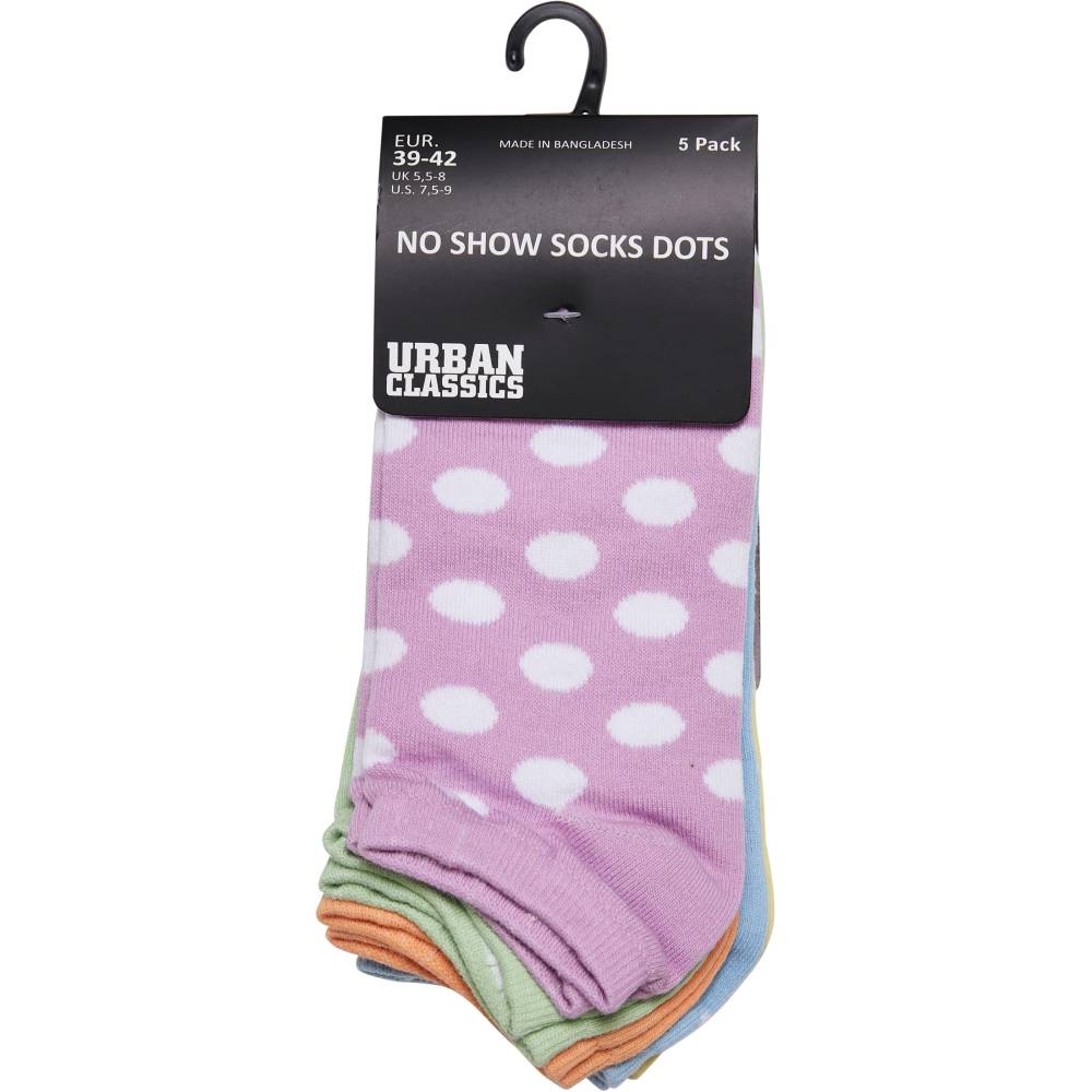 Urban Classics - No Show Dots 5Pack summercolor Enkelsokken - Multicolours
